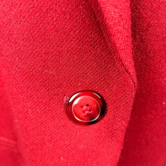 SAG HARBOR | vintage 100% wool red blazer size 16 - Picture 8 of 13